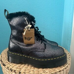 doc martens Jadon Distressed Metallic Boots size 10